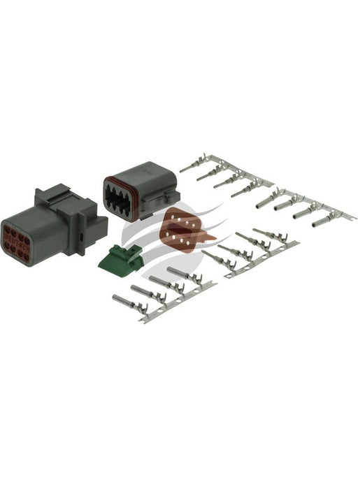 Deutsch Dt Series 8 Way Connector Kit Incl F Crimp Terminals And Wedges DT8 Weatherproof Connectors Deutsch - Micks Gone Bush