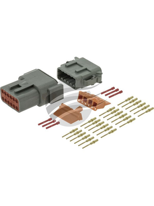 Deutsch Dtm Series 12 Way Connector Kit Incl Gold Terminals And Wedges DTM12 Deutsch - Micks Gone Bush