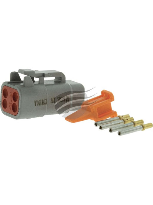 Deutsch Dtm Series 4 Way Connector Kit Incl Gold Terminals And Wedges DTM4 Weatherproof Connectors Deutsch - Micks Gone Bush