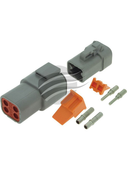 Deutsch Dtp Series 4 Way Connector Kit Incl Terminals And Wedges DTP4-1 Deutsch - Micks Gone Bush