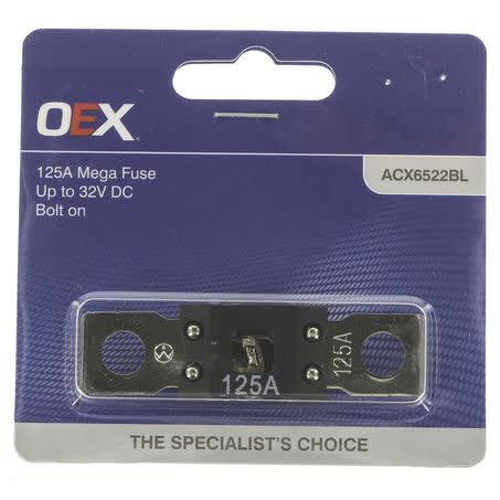 OEX Mega Fuse 125A Bolt On Single Pack – Part No. ACX6522BL FUSE OEX - Micks Gone Bush