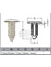 Jaylec Pack 10 Automotive Fastener Gm White Plastic EAF0002-10 Fasteners Jaylec - Micks Gone Bush