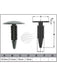 Jaylec Pack 10 Automotive Fastener Universal Black Plastic EAF0008-10 Fasteners Jaylec - Micks Gone Bush