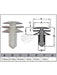 Jaylec Pack 100 Automotive Fastener Gm White Plastic EAF0009-100 Fasteners Jaylec - Micks Gone Bush