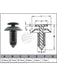 Jaylec Pack 10 Automotive Fastener Universal Black Plastic EAF0011-10 Fasteners Jaylec - Micks Gone Bush