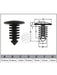 Jaylec Pack 10 Automotive Fastener Universal Black Plastic EAF0017-10 Fasteners Jaylec - Micks Gone Bush