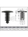 Jaylec Pack 10 Automotive Fastener Universal Black Plastic EAF0018-10 Fasteners Jaylec - Micks Gone Bush