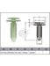 Jaylec Pack 10 Automotive Fastener Gm White Plastic EAF0021-10 Fasteners Jaylec - Micks Gone Bush