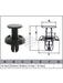 Jaylec Pack 10 Automotive Fastener Honda Black Plastic EAF0027-10 Fasteners Jaylec - Micks Gone Bush