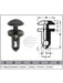 Jaylec Pack 10 Automotive Fastener Universal Black Plastic EAF0035-10 Fasteners Jaylec - Micks Gone Bush