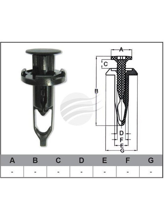 Jaylec Pack 10 Automotive Fastener Honda For Toyota Black Plastic B EAF0040-10 Fasteners Jaylec - Micks Gone Bush
