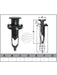 Jaylec Pack 10 Automotive Fastener Honda For Toyota Black Plastic B EAF0040-10 Fasteners Jaylec - Micks Gone Bush