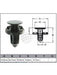 Jaylec Pack 10 Automotive Fastener Mitsubishi Black Plastic EAF0045-10 Fasteners Jaylec - Micks Gone Bush