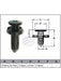 Jaylec Pack 100 Automotive Fastener Universal Black Plastic EAF0046-100 Fasteners Jaylec - Micks Gone Bush