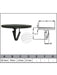 Jaylec Pack 100 Automotive Fastener Gm Black Plastic EAF0050-100 Fasteners Jaylec - Micks Gone Bush
