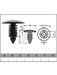 Jaylec Pack 10 Automotive Fastener Universal Black Plastic EAF0361-10 Fasteners Jaylec - Micks Gone Bush