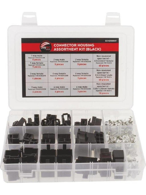 Jaylec Connector Housing Assortment Kit Black - 172pcs ECH250BKIT Jaylec - Micks Gone Bush