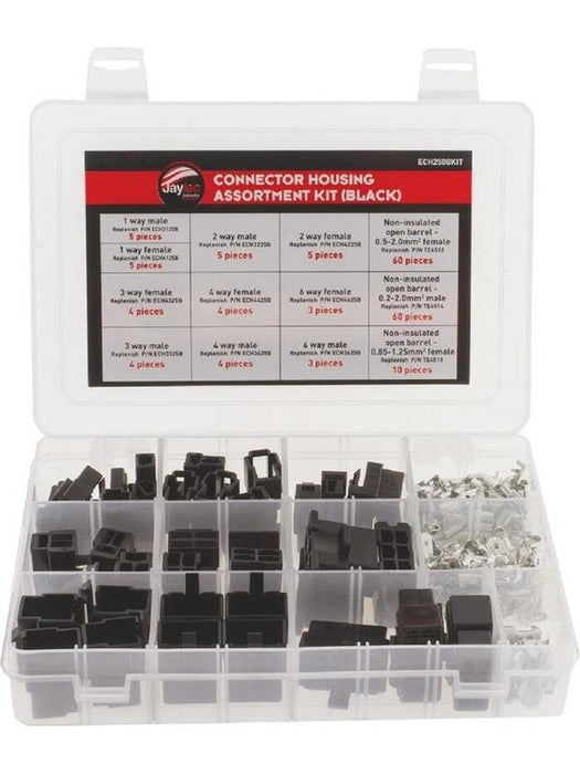 Jaylec Connector Housing Assortment Kit Black - 172pcs ECH250BKIT Jaylec - Micks Gone Bush