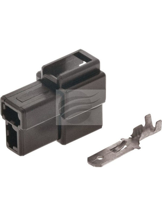 Jaylec Pack 10 Qc Connector Housing & Terminals Male 2 Way Black ECH3225B Wiring Connector Replacement Parts Jaylec - Micks Gone Bush