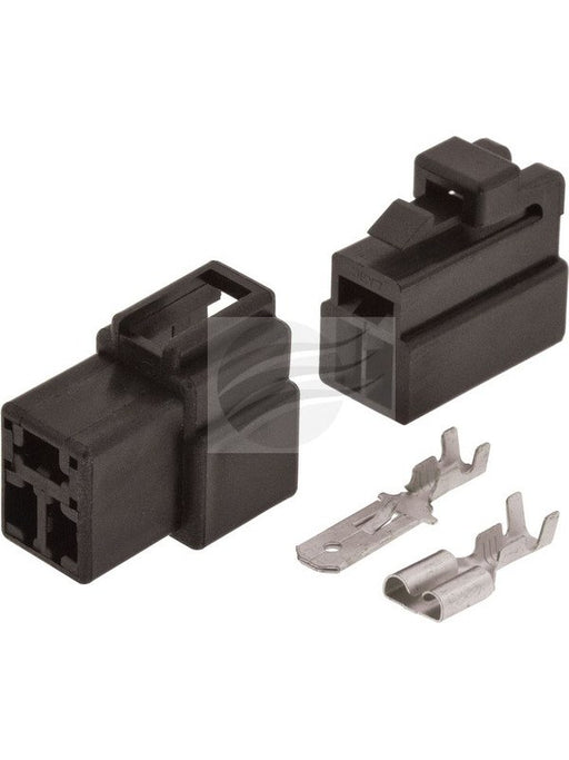 Jaylec Pack 1 Qc Connector Housing Kit 3 Pole Black Male & Female ECH3250B Wiring Connector Replacement Parts Jaylec - Micks Gone Bush