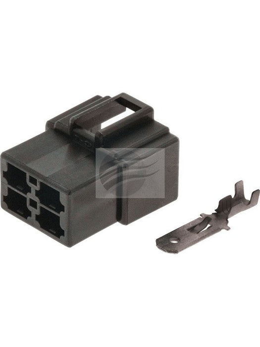 Jaylec Pack 10 Qc Connector Housing & Terminals Male 4 Way Black ECH3425B Wiring Connector Replacement Parts Jaylec - Micks Gone Bush