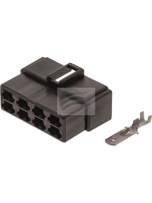 Jaylec Pack 10 Qc Connector Housing & Terminals Male 8 Way Black ECH3825B Wiring Connector Replacement Parts Jaylec - Micks Gone Bush