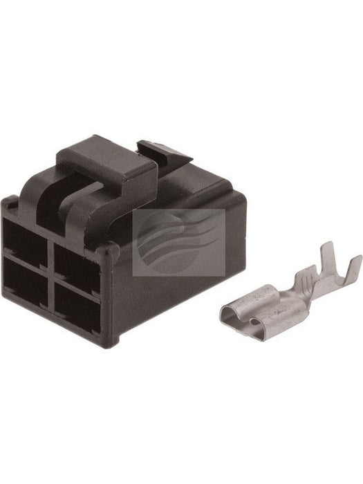 Jaylec Pack 10 Qc Connector Housing & Terminals Female 4 Way Black ECH4425B Wiring Connector Replacement Parts Jaylec - Micks Gone Bush