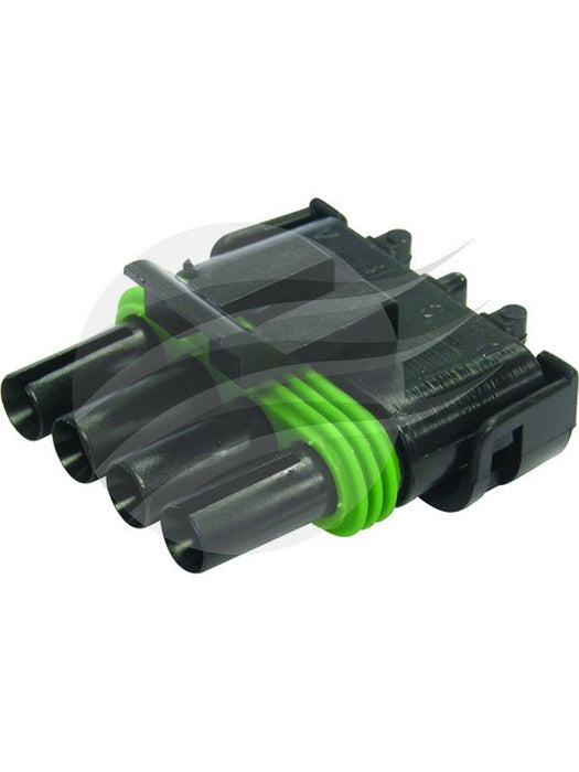 Delphi Pack 5 Connector Housing 4 Way Female Weatherpack Flat Wp-4P4 ECH5797 Wiring Connector Replacement Parts Delphi - Micks Gone Bush