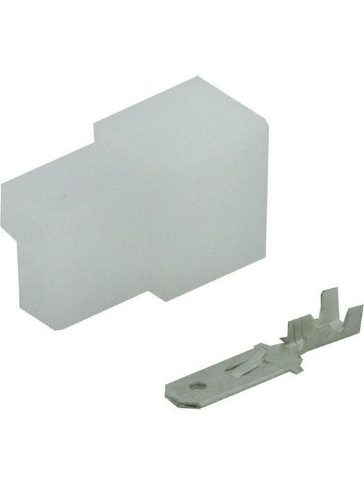Jaylec Pack 10 Qc Connector Housing w/ Terminals Male 2 Way No Locking ECH6002 Wiring Connector Replacement Parts Jaylec - Micks Gone Bush