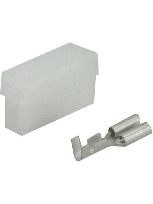 Jaylec Pck 10 Qc Connector Housing w/ Terminals Female 2 Way No Locking ECH6012 Wiring Connector Replacement Parts Jaylec - Micks Gone Bush