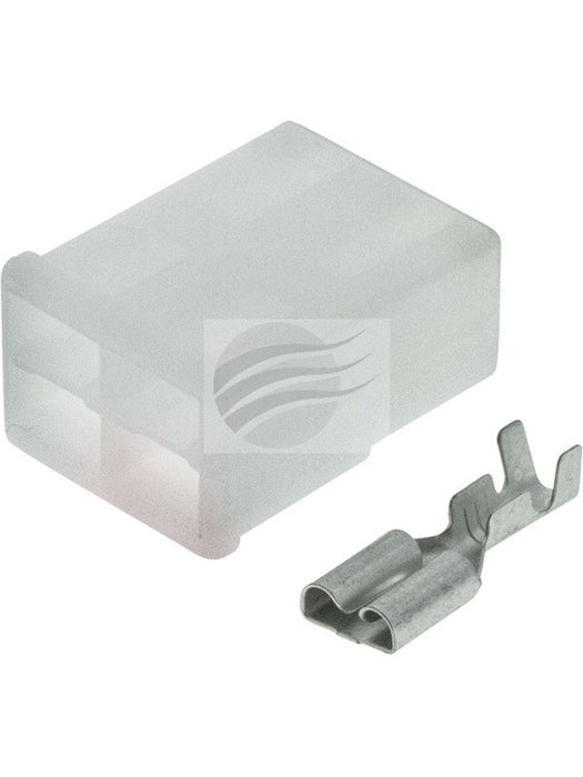 Jaylec Pck 10 Qc Connector Housing w/ Terminals Female 4 Way No Locking ECH6014 Wiring Connector Replacement Parts Jaylec - Micks Gone Bush