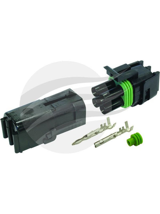 Delphi Connector Kit 4 Way Sq W-Pack Includes Terminals & Seals ECH9704 Wire Connectors Delphi - Micks Gone Bush