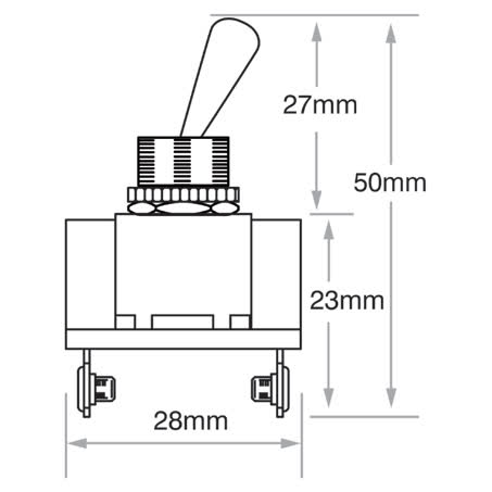 Narva Metal Toggle Switch Off/on Spst 20A 12V Part No. 60055BL SWITCH NARVA - Micks Gone Bush