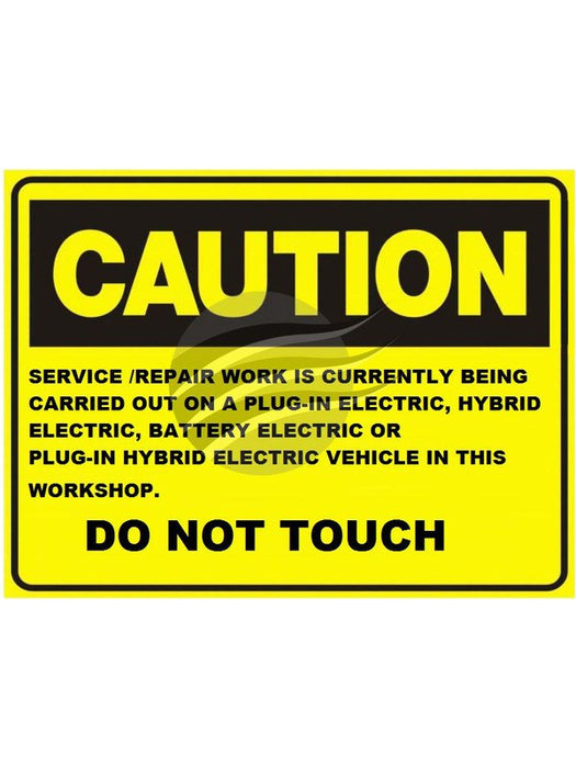 Jaylec Service Caution Sign Plastic 600 X 450mm For Hybrid & Ev EVSCS Signs Jaylec - Micks Gone Bush