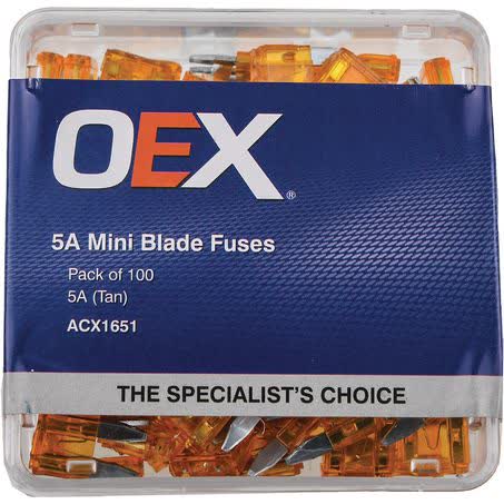 OEX Mini Blade Fuse 5A Tan Pack Of 100 ACX1651 FUSE OEX - Micks Gone Bush