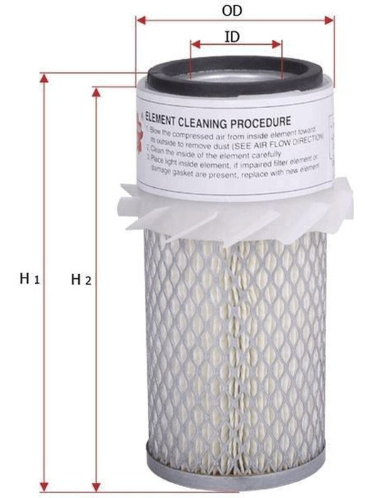 Sakura Finned Air Filter [Ref Ryco HDA5292] FAS-54123 Sakura - Micks Gone Bush