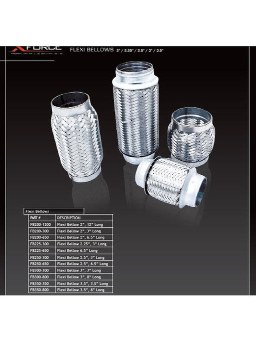 XForce Flexi Bellow 2.5, 3 Long FB250-300 Xforce - Micks Gone Bush