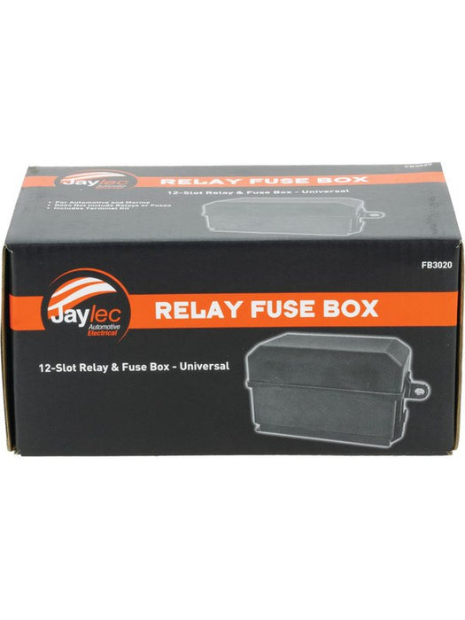 Jaylec 12-Slot Relay & Fuse Box For 1 x 4Pin Rel 5 x 5Pin Rel 6 x Fuses FB3020 Others Jaylec - Micks Gone Bush