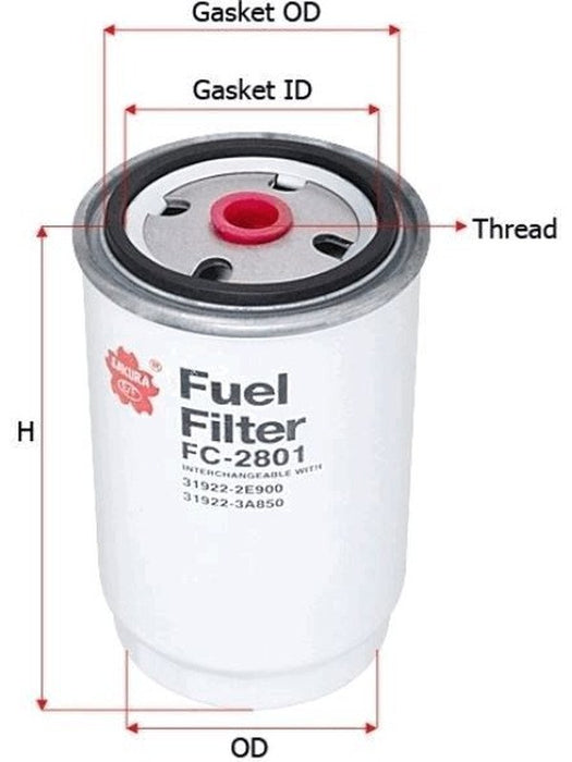 Sakura Spin-On Fuel Filter FC-2801 Sakura - Micks Gone Bush