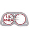 Aunger Exhaust Gasket For Ford BA 2 Port 3 Bolt Performance w/ Cutouts FDG030R Aunger - Micks Gone Bush