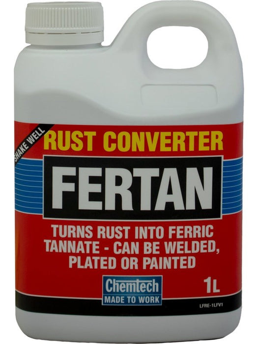 Chemtech Fertan Rust Converter Non Toxic Non Flammable 1L FER-1L CHEMTECH - Micks Gone Bush