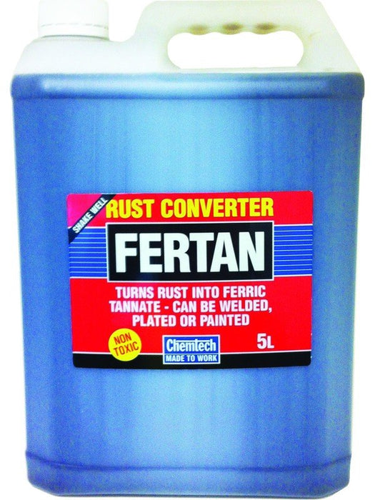 Chemtech Fertan Rust Converter Non Toxic Non Flammable 5L FER-5L CHEMTECH - Micks Gone Bush