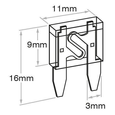 OEX Mini Blade Fuse 7.5A Brown Pack Of 5 - ACX1652BL FUSE OEX - Micks Gone Bush