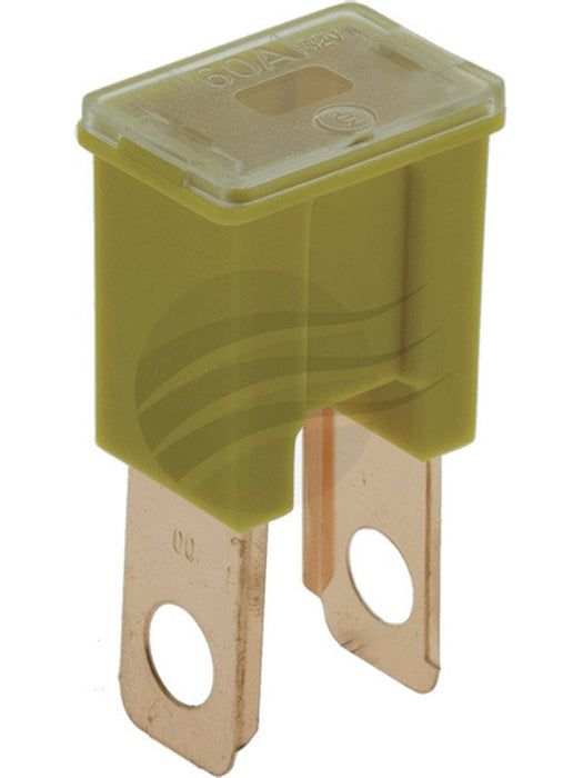 Jaylec Male Fusible Link 60Amp Straight Yellow [ref Narva 53160BL] Pk 1 FL1060 Fusible Links Jaylec - Micks Gone Bush