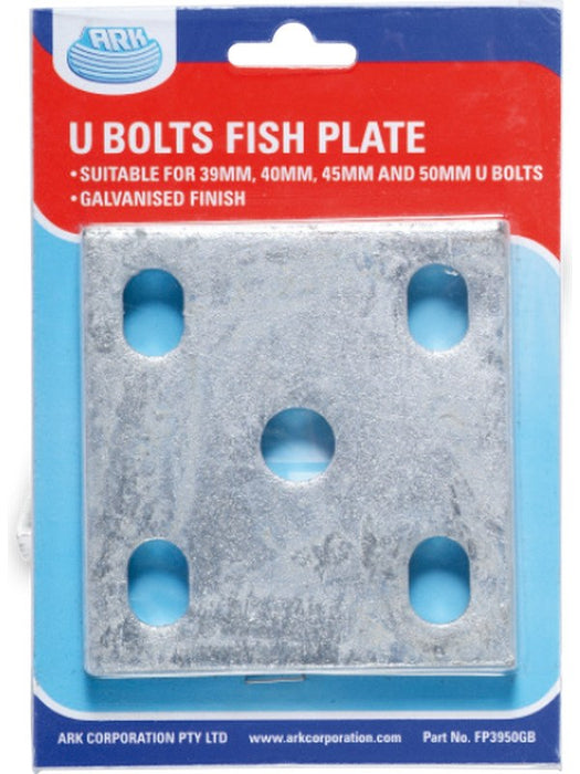 ARK Fish Plate Galvanised 95mm x 90mm Suits 45mm Wide Leaf Spring FP3950GB ARK - Micks Gone Bush