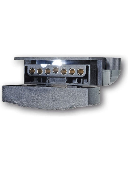 ARK 7 Pin Flat Trailer Socket with LED Light Black Plastic Lid Nite-Lite FSPL7 ARK - Micks Gone Bush