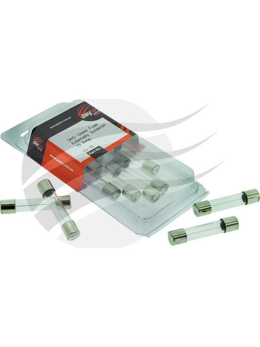 Jaylec 3Ag Glass Fuse 3Amp [ref Narva 52303BL] Pack 10 FU0003-10 Fuses Jaylec - Micks Gone Bush