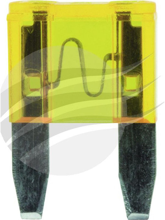 Jaylec Pack 100 Mini Blade Fuse 20Amp Yellow FU2020 Fuses Jaylec - Micks Gone Bush