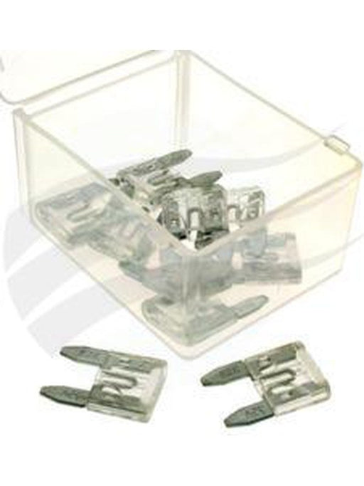 Jaylec Pack 100 Mini Blade Fuse 25Amp White FU2025 Fuses Jaylec - Micks Gone Bush
