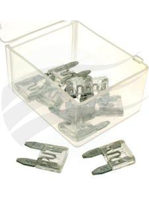 Jaylec Pack 100 Mini Blade Fuse 25Amp White FU2025 Fuses Jaylec - Micks Gone Bush